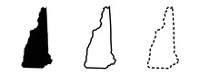 New Hampshire State Isolated On A White Background, USA Map