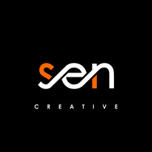 SEN Letter Initial Logo Design Template Vector Illustration