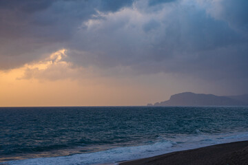 sunset over the sea