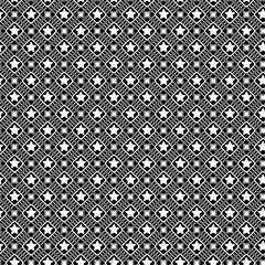 Poster - Black Stars And Rhombuses Pattern. Vector Pattern. Black And White Color.