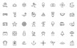 © kornkun - set of summer thin line icons, beach, sea, vacation