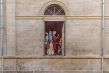 Mural Painted On The Side Of A Building In Downtown Avignon