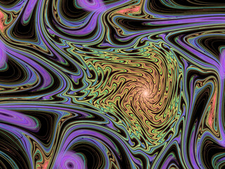 Wall Mural - abstract fractal spiral background, computer-generated illustration.