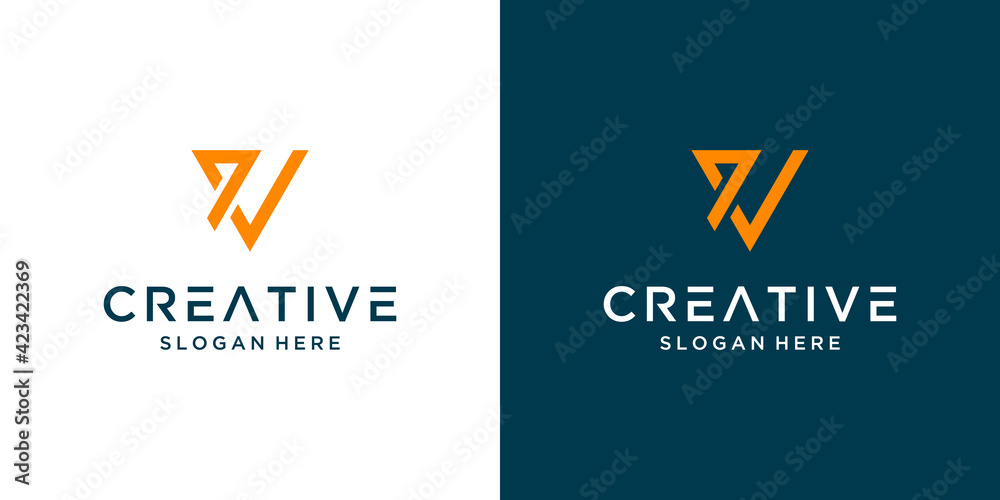Modern letter V logo design inspiration Stock Vector | Adobe Stock