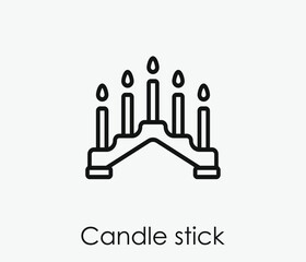 Poster - Candlestick vector icon.  Editable stroke. Linear style sign for use on web design and mobile apps, logo. Symbol illustration. Pixel vector graphics - Vector