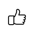 © fanisa - thumbs up vector icon, like symbol. Like hand line icon. Thumbs up finger sign. Vector. illustration symbol. like sign, line icon