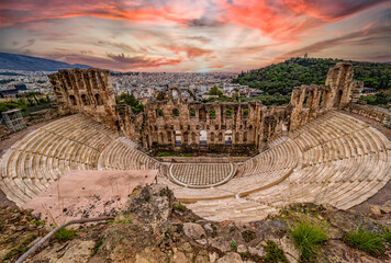 Wall Mural - Athens Odeon theatre in the acropolis