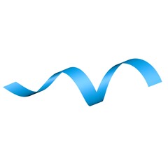 Poster - Blue spiral ribbon on a white background. 3d rendering image.