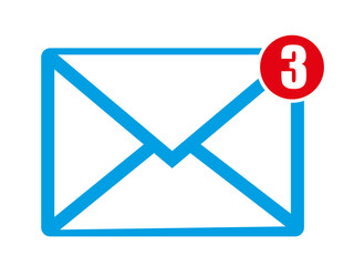 Poster - New message notification icon - stock vector