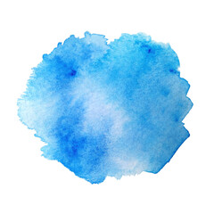 vivid blue watercolor abstract spot. illustration background for design