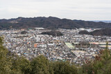 Fototapeta Do pokoju - 両崖山　展望台（ハイカー休憩所）から観る足利市街　登山ルート　2021年1月