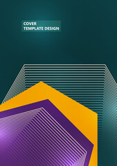 Poster - trendy abstract background. composition of geometric shapes and lines. vector
