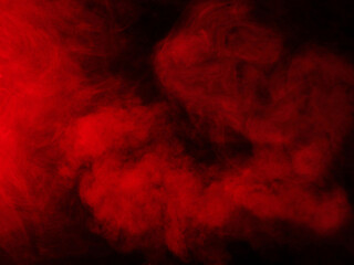 Leinwandbilder - Red smoke texture on black background
