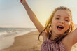© detailblick-foto - carefree happy summer girl on the beach with sun