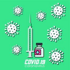 Medicine Covid-19 - Flat design Vector