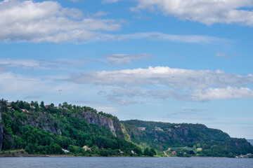 Summer coast line near city Holmestrand, Norway.