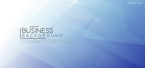 Poster - abstract blue business background. modern banner design template with line geometric shape for moder