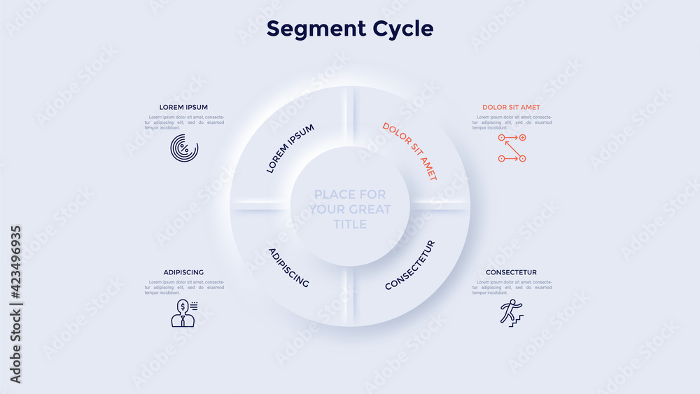 Neumorph Pattern Vector Neumorphism Infographic Stock Vector | Adobe Stock
