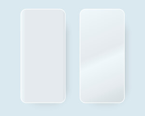 Wall Mural - Two trendy mobile phone template with blank screen for design app.