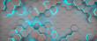 futuristic honeycomb background (3d rendering)