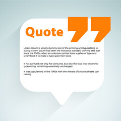 quote frames templates set. remark quote template bubble. eps10 vector illustration.