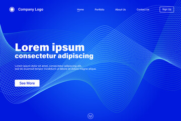abstract blue background website abstract landing page template