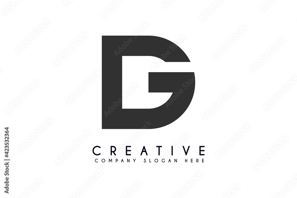 initials letter dg logo design vector illustration, Stock Vector ...