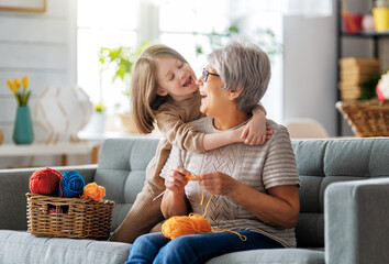 Poster - nice girl and her grandmother