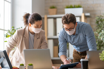 Wall Mural - people working in office