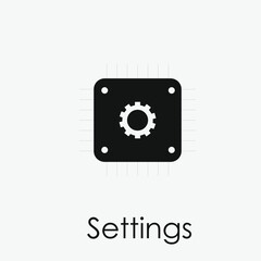 Poster - Settings vector icon.  Editable stroke. Linear style sign for use on web design and mobile apps, logo. Symbol illustration. Pixel vector graphics - Vector