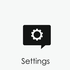 Poster - Settings vector icon.  Editable stroke. Linear style sign for use on web design and mobile apps, logo. Symbol illustration. Pixel vector graphics - Vector