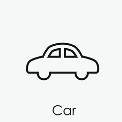 Poster - Car vector icon.  Editable stroke. Linear style sign for use on web design and mobile apps, logo. Symbol illustration. Pixel vector graphics - Vector