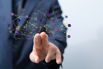 conference digital network and data concept