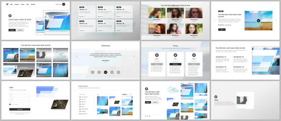 Wall Mural - presentation design vector templates, multipurpose template for presentation slide, flyer, brochure 
