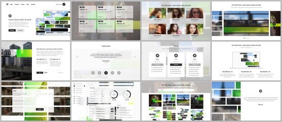 Wall Mural - vector templates for website design, presentations, portfolio. templates for presentation slides, fl