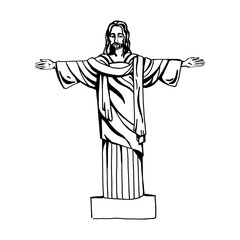 Sticker - Vector illustration of Jesus Christ, God and bible