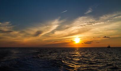 Sunset Over the Ocean