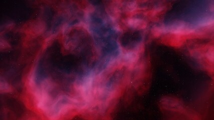 colorful space background with stars, nebula gas cloud in deep outer space 3d render