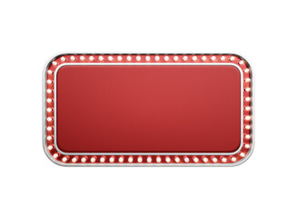 Wall Mural - red led retro frame with aluminum edges for composition