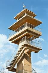 rectangular tower with steps leading to the top