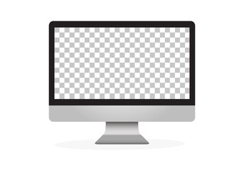 Poster - Screen mockup. Computer monitors,  with blank screen for design - vector