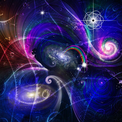Wall Mural - collapsar in vivid space