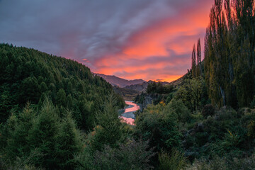 Queenstown Shotover River Otago New Zealand Sunrise