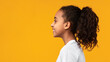 © Prostock-studio - Side view profile portrait of cute African American girl