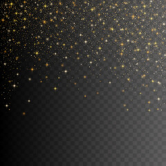Wall Mural - Gold glitter stardust background. Vector illustration