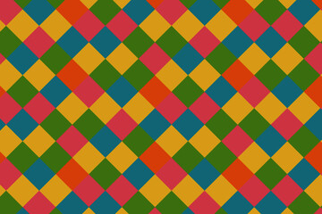 Poster - Vector background - geometric pattern of multicolored rhombuses in pastel colors