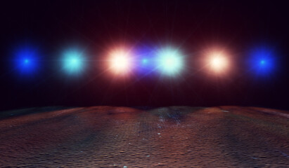 Wall Mural - abstract background road and asphalt.3d illustration.street cement and concrete floor and lights.urb