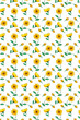 © Ekaterina - Watercolor sunflower pattern for postcards, banners, textile