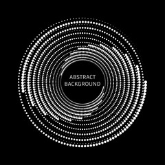 Poster - vector dotted spiral. abstract monochrome background. hud elements. vector illustration.