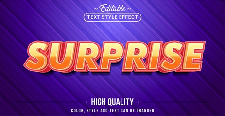 Aufkleber - Editable text style effect - Surprise text style theme.